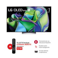 LG - Televisor OLED 65" 4K THINQ AI OLED65C3PSA