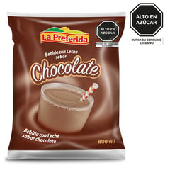 LA PREFERIDA - Bebida con leche sabor a chocolate La Preferida 800 mL