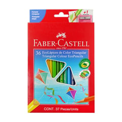FABER CASTELL - Lapices Faber Triangulares x36