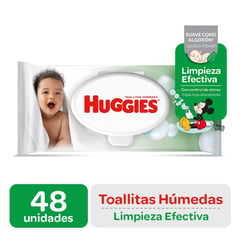 HUGGIES - Toallitas Húmedas Limpieza Efectiva 48 Unidades