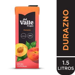 FRUGOS DEL VALLE - Bebida Sabor Durazno 1.5 Lt Caja