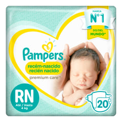 PAMPERS - Pañales Recién Nacido Premium Care Pampers 20 Unidades