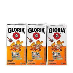 GLORIA - Leche para Niños DHA UHT Pack 3 Unidades 1 L