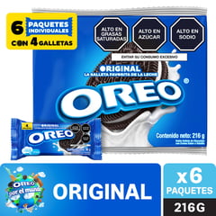 OREO - Galleta Oreo Pack 6 Unidades 216 g