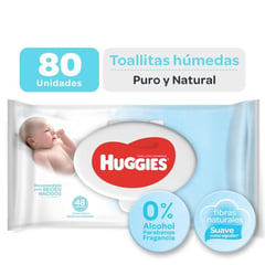 HUGGIES - Toallitas Húmedas Recién Nacido Bolsa 80 Unidades