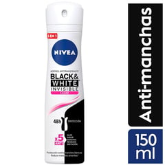 NIVEA - Desodorante Spray Black & White Clear Frasco Nivea 150 mL
