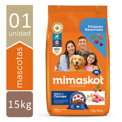 MIMASKOT - Comida para Perros Adultos Sabor Carne y Vegetales 15 kg