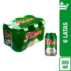 PILSEN CALLAO - Cerveza Pilsen en Lata Pack 6 Unidades 355 mL