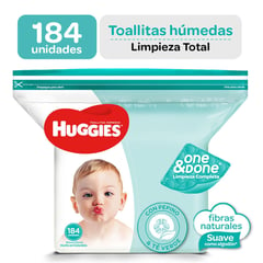 HUGGIES - Toallitas húmedas One and Done Huggies 184 unidades