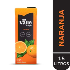 FRUGOS DEL VALLE - Bebida Sabor Naranja 1.5 Lt Caja