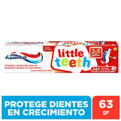 AQUAFRESH - Pasta dental Aquafresh Little Teeth para niños de 2 a 5 años en tubo de 63 g