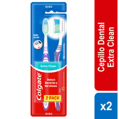 COLGATE - Cepillo Dental Extra Clean Firme Doble Acción x 2und