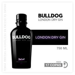 BULLDOG - Licor Ginebra London 40° 750 mL