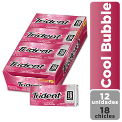 TRIDENT - Chicle Cool Bubble 12 Unidades