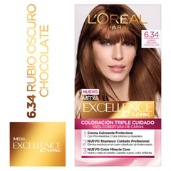 EXCELLENCE - Tinte para cabello 6.34 rubio oscuro chocolate 162.5 mL