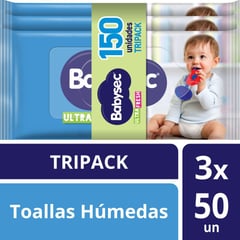 BABYSEC - Toallitas húmedas Babysec Ultra de 150 unidades