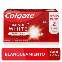 COLGATE - Pasta Dental Luminous White 2 x 75mL