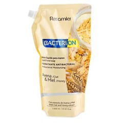 BACTERION - Jabón líquido antibacterial de avena y miel