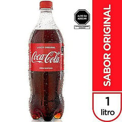 COCA COLA - Gaseosa Coca-Cola sabor original de 1 L