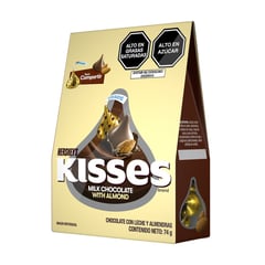 HERSHEYS - Chocolate Kisses con leche y almendras 74 gr