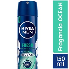 NIVEA - Desodorante Nivea para Hombre en Aerosol Fresh Ocean de 150 mL