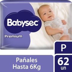 BABYSEC - Pañales Premium Talla P 62 Unidades