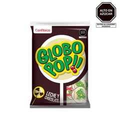 GLOBO POP - Chupete de Leche y Chocolate - 24 unidades