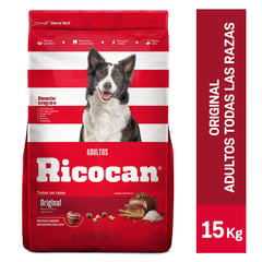 RICOCAN - Comida para perros Ricocan adultos todas las razas sabor carne de 15 kg