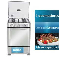 MABE - Cocina a Gas 24" Hierro Fundido 4 Hornillas CMP6030FX0 