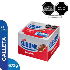 SUBLIME - Chocolate sublime galleta sabor vainilla 24 unidades