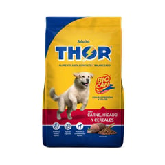 THOR - Comida para perros adultos sabor carne hígado y cereales de 10 kg