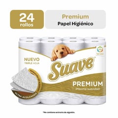 SUAVE - Papel Higiénico Premium Triple Hoja x 24