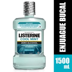 LISTERINE - Enjuague bucal Cool Mint Zero Listerine de 1.5 litros