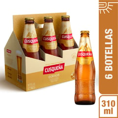 CUSQUEÑA - Six Pack Cerveza Dorada 310 mL