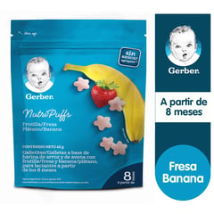 GERBER - Gerber® Nutripuffs Banana Fresa 42g