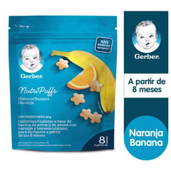 GERBER - Gerber® Nutripuffs Banana Naranja 42G - DOYPACK 42G