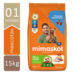 MIMASKOT - Comida para perros para cachorros pequeños con sabor a carne y cereales de 15 kg