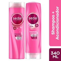 SEDAL - Shampoo de 340 mL y acondicionador de 340 mL Sedal Ceramidas