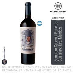 HUENTALA WINES - Vino Sombrero Cabernet Franc de 750 mL