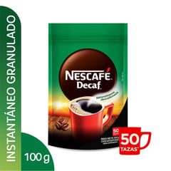 NESCAFE - Café instantáneo descafeinado Nescafé en envase Doypack de 100 g