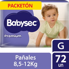 BABYSEC - Pañal Premium G Babysec 72 unidades