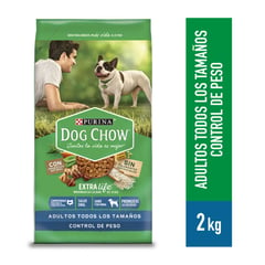 DOG CHOW - Alimento para perro Adulto Control de peso 2 kg