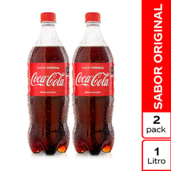 COCA COLA - Two Pack Gaseosa Coca Cola Original 1 L