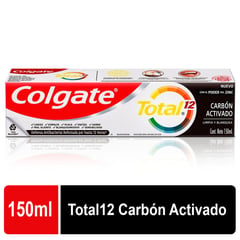 COLGATE - Pasta Dental Colgate Total 12 Carbón Activado 150ml