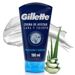 GILLETTE - Crema de Afeitar para Hombres con Aloe Vera 150 ml
