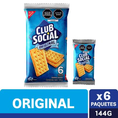 CLUB SOCIAL - Galleta Club Social Regular 24g 6 Unidades