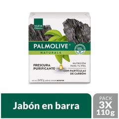 PALMOLIVE - Jabón en Barra Carbón 3 Unidades