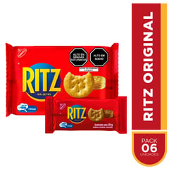 RITZ - Galletas Saladas Original paquete 6 Unidades 120 g