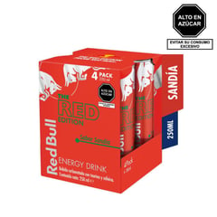 RED BULL - Bebida Energizante Red Edición Pack x 04 Latas 250 mL
