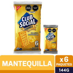CLUB SOCIAL - Sixpack Mantequilla x 24 g